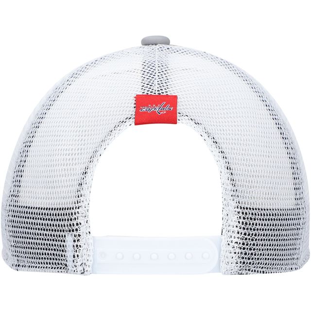 Casquette snapback en mousse adidas Capitals de Washington pour femmes, gris/blanc