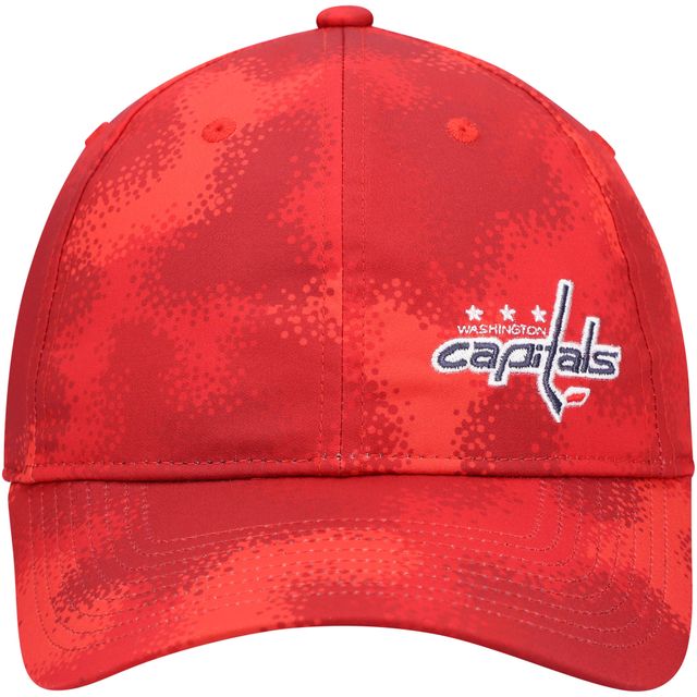Casquette ajustable camouflage souple adidas Washington Capitals pour femmes, rouge