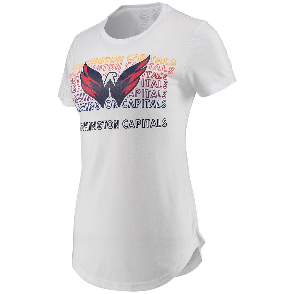 Women's Concepts Sport White/Charcoal Washington Capitals Sonata T-Shirt & Leggings Set