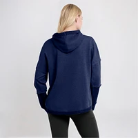 Women's Fanatics Heather Navy Washington Capitals Lux Lounge Helmet Arch Pullover Hoodie