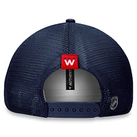 Women's Fanatics  Navy Washington Capitals Authentic Pro Road Trucker Adjustable Hat