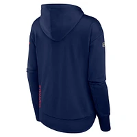 Women's Fanatics  Navy Washington Capitals Authentic Pro Scuba Full-Zip Hoodie