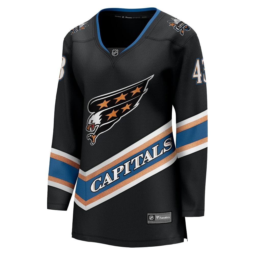 Women's Fanatics Tom Wilson Black Washington Capitals Alternate 50th Anniversary Premier Breakaway Player Jersey