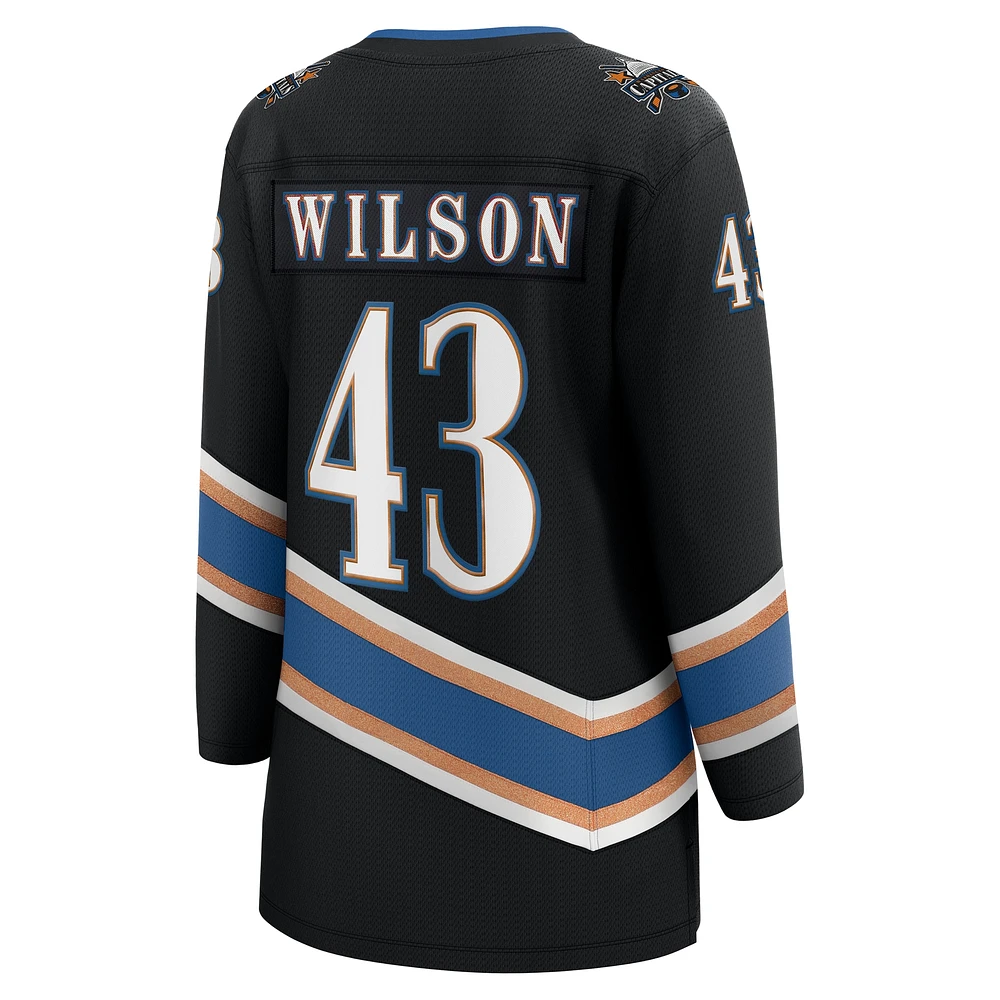 Women's Fanatics Tom Wilson Black Washington Capitals Alternate 50th Anniversary Premier Breakaway Player Jersey