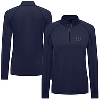 Women's Levelwear Navy Washington Capitals Kinetic Insignia Core Raglan Quarter-Zip Top