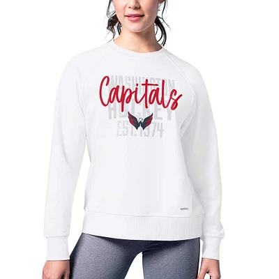 Sweat-shirt blanc MSX par Michael Strahan pour femmes, Washington Capitals Millie