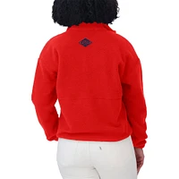 Women's WEAR by Erin Andrews  Red Washington Capitals Polar Fleece Half-Zip Jacket