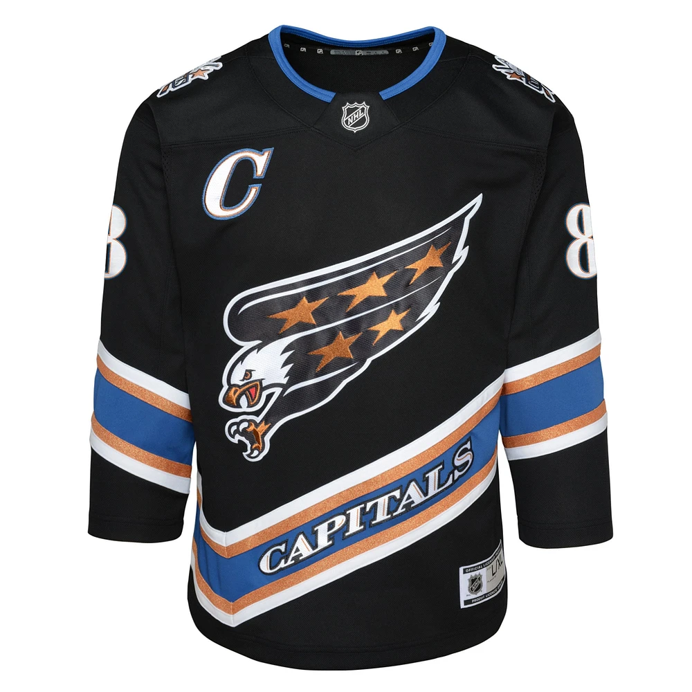 Youth Alexander Ovechkin Black Washington Capitals Alternate 50th Anniversary Premier Player Jersey