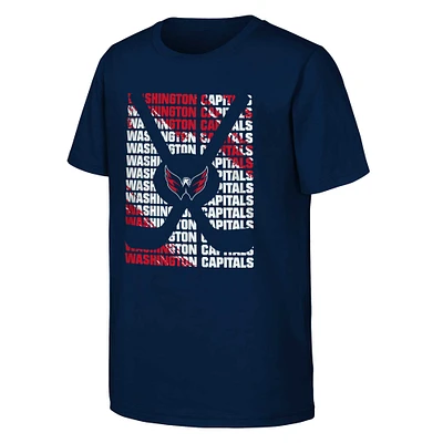 T-shirt noir pour jeunes des Capitals de Washington