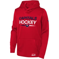 Youth Fanatics Red Washington Capitals Authentic Pro Pullover Hoodie