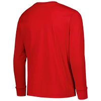 T-shirt rouge à manches longues avec logo Throwback des Capitals de Washington Mitchell & Ness pour jeunes