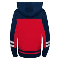 Sweat à capuche rouge col en V lacets pour jeunes Washington Capitals Ageless Revisited