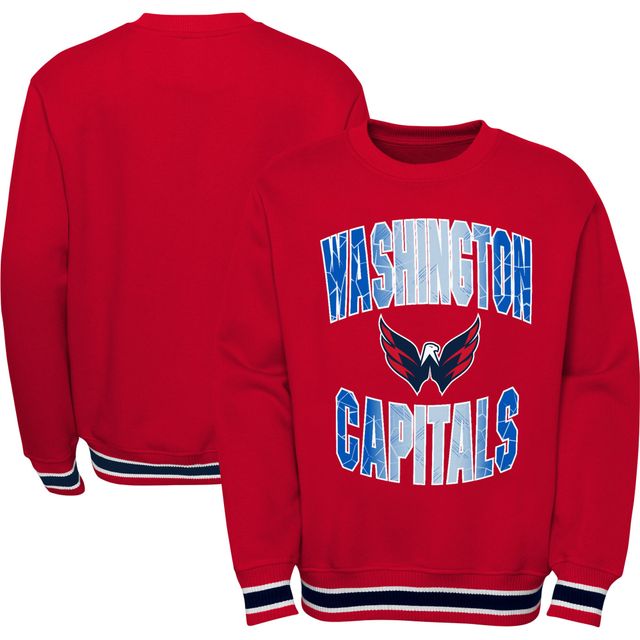 Chandail à enfiler rouge classique des Blueliners Capitals de Washington pour jeune