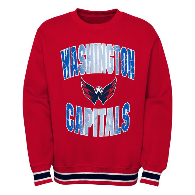 Chandail à enfiler rouge classique des Blueliners Capitals de Washington pour jeune