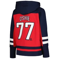 Youth TJ Oshie Red Washington Capitals Ageless Must-Have V-Neck Name & Number Pullover Hoodie