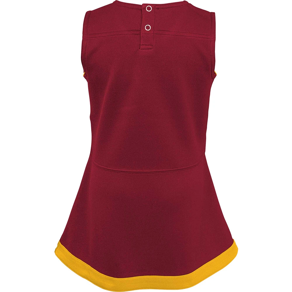 Girls Infant Burgundy Washington Commanders Cheer Captain Jumper Dress