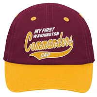 Chapeau flexible pour bébé bordeaux/or Washington Commanders My First Tail Sweep Slouch Flex