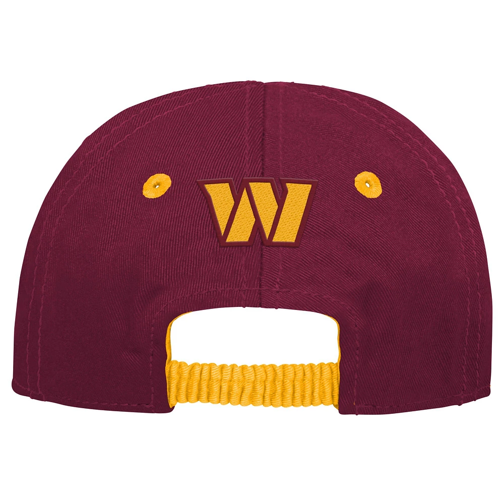 Chapeau flexible pour bébé bordeaux/or Washington Commanders My First Tail Sweep Slouch Flex