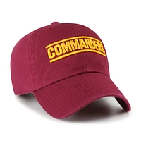 Men's '47 Burgundy Washington Commanders Script Clean Up Adjustable Hat