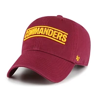 Men's '47 Burgundy Washington Commanders Script Clean Up Adjustable Hat