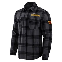 Men's Darius Rucker Collection by Fanatics Black Washington Commanders Plaid Button-Up Shirt