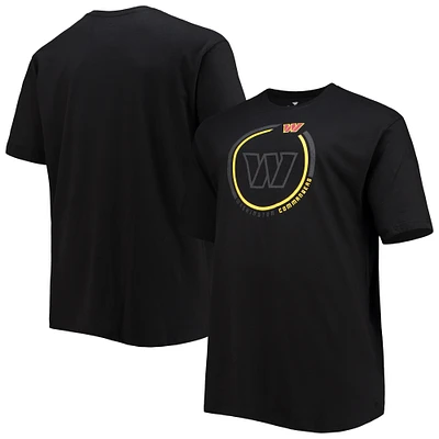 T-shirt noir Fanatics Washington Commanders Big & Tall Color Pop pour hommes