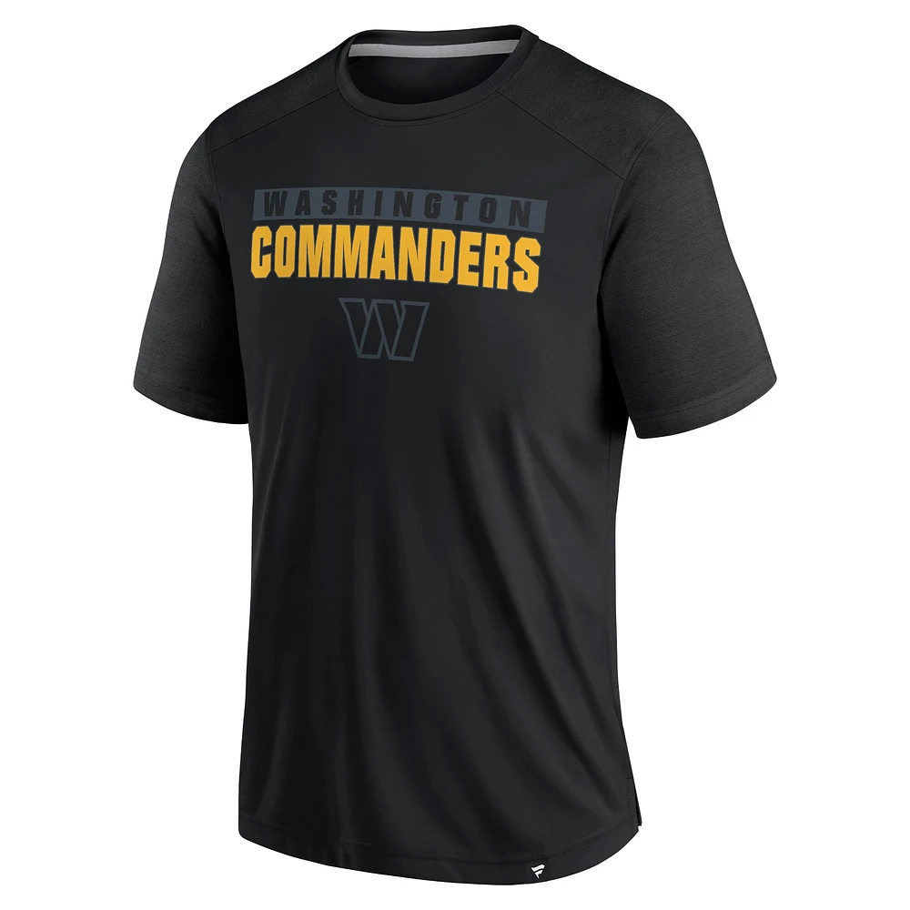 Men's Fanatics  Black Washington Commanders Defender Blackout T-Shirt