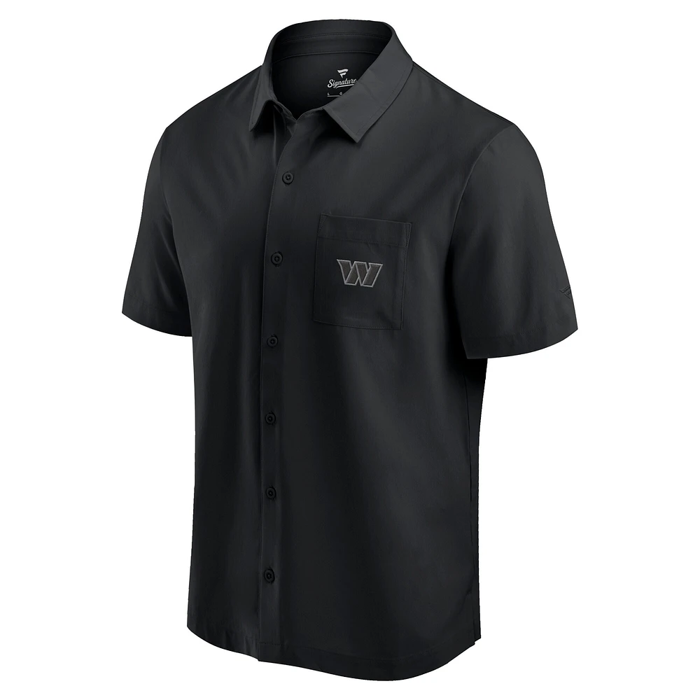 Men's Fanatics Black Washington Commanders Front Office Button-Up Shirt