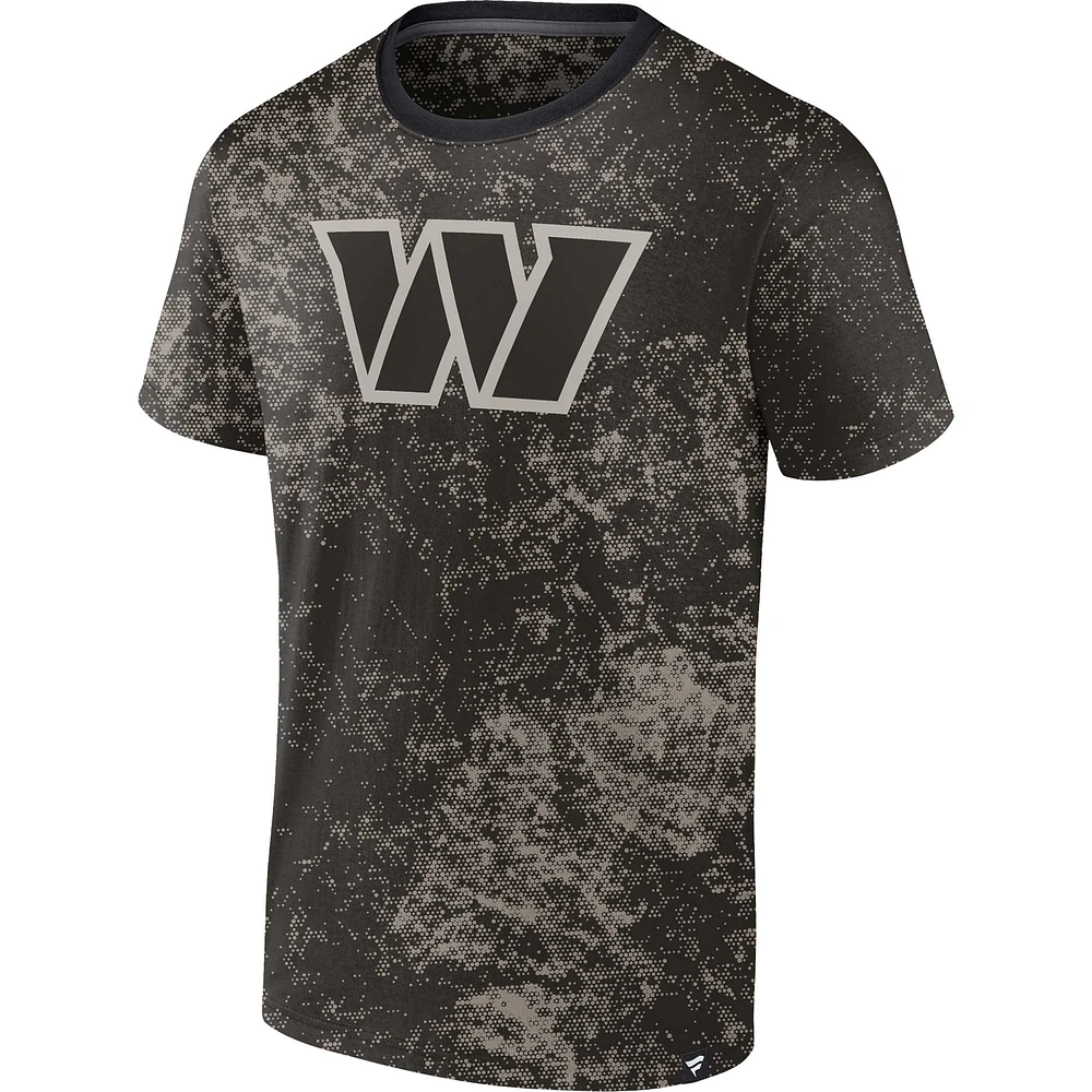 T-shirt noir Shadow Fanatics pour hommes, Washington Commanders