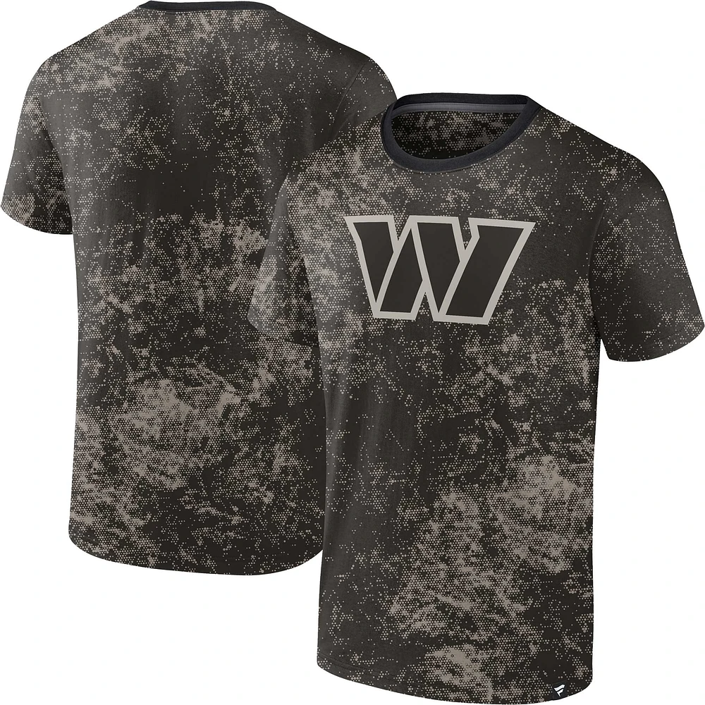 T-shirt noir Shadow Fanatics pour hommes, Washington Commanders