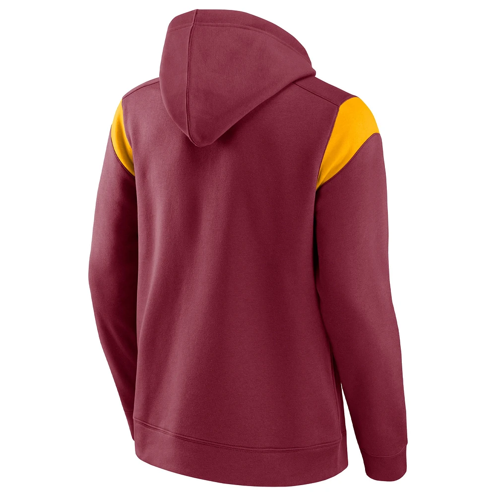 Men's Fanatics Burgundy Washington Commanders Call The Shot Pullover Hoodie