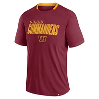 Men's Fanatics Burgundy Washington Commanders Defender Fade Slant T-Shirt