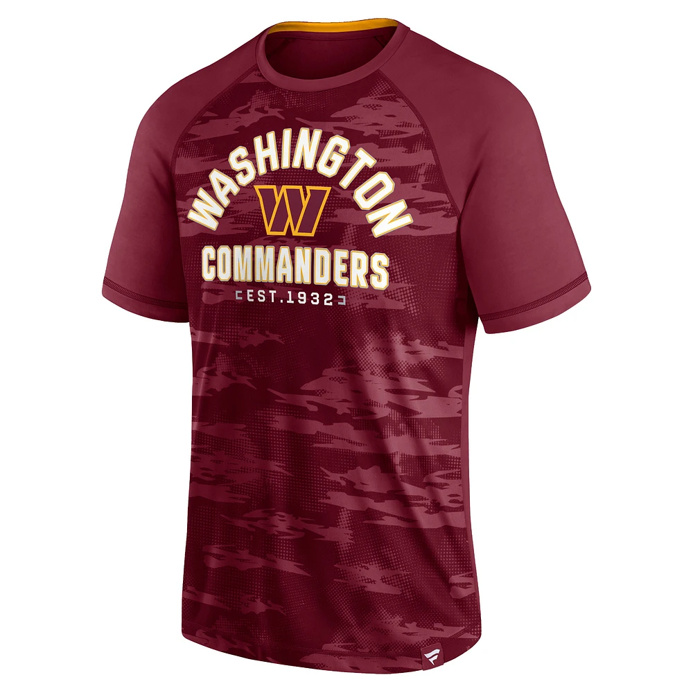 Men's Fanatics Burgundy Washington Commanders Hail Mary Defender Raglan T-Shirt