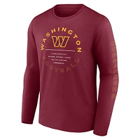 Men's Fanatics Burgundy Washington Commanders Stat Sheet Long Sleeve T-Shirt