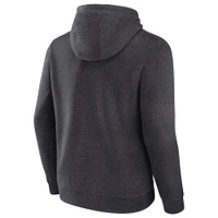 Men's Fanatics Heather Charcoal Washington Commanders 2024 NFL Playoffs Fleece Pullover Hoodie