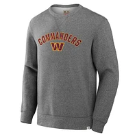 Men's Fanatics  Heather Gray Washington Commanders Loop Terry Pullover Sweatshirt