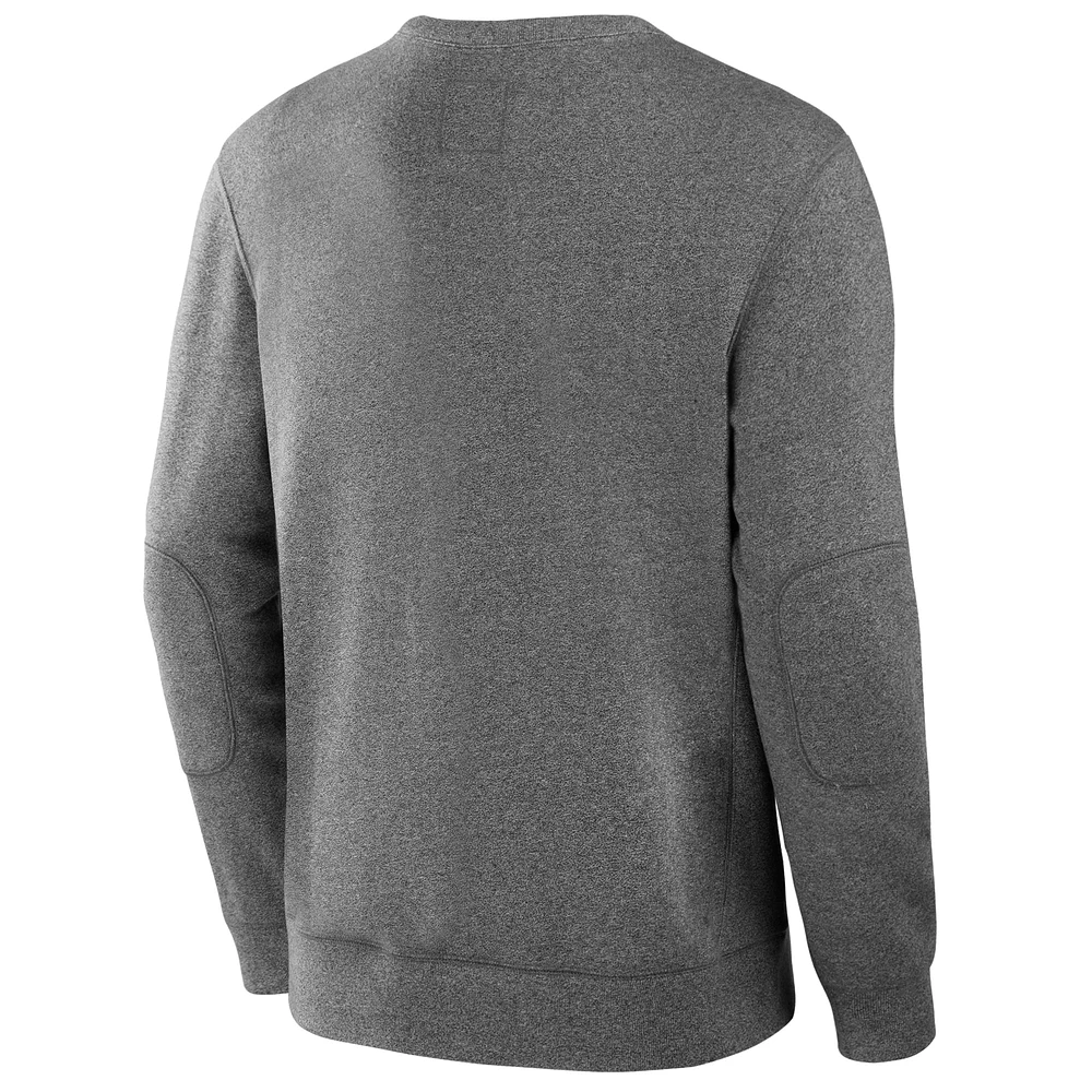 Men's Fanatics  Heather Gray Washington Commanders Loop Terry Pullover Sweatshirt