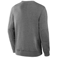 Men's Fanatics  Heather Gray Washington Commanders Loop Terry Pullover Sweatshirt