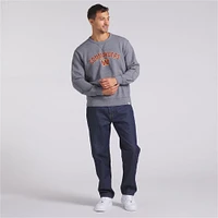 Men's Fanatics  Heather Gray Washington Commanders Loop Terry Pullover Sweatshirt