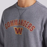 Men's Fanatics  Heather Gray Washington Commanders Loop Terry Pullover Sweatshirt