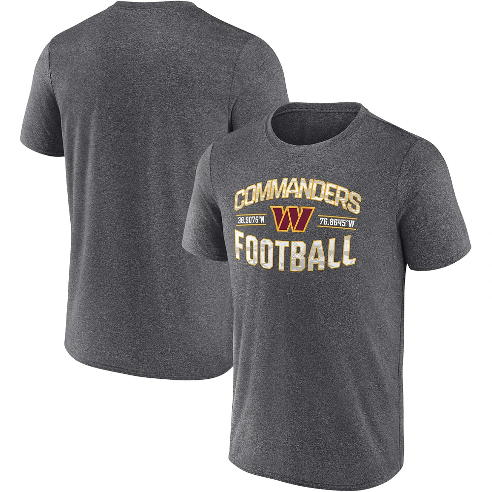 Men's Fanatics Heathered Charcoal Washington Commanders Want To Play T-Shirt