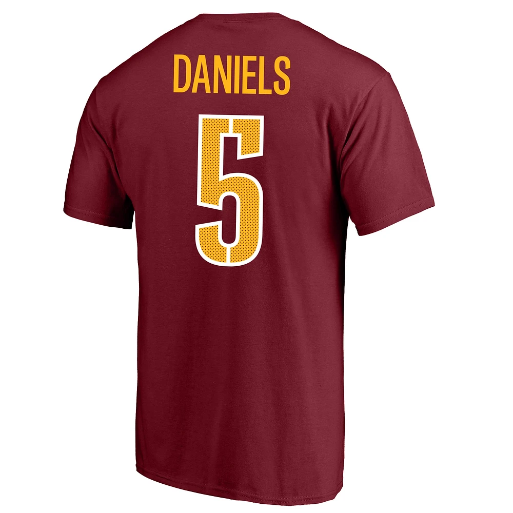 Men's Fanatics Jayden Daniels Burgundy Washington Commanders Big & Tall Player Name Number T-Shirt