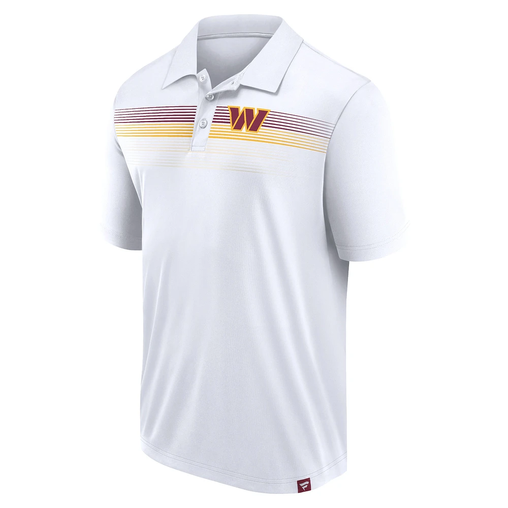 Men's Fanatics White Washington Commanders Victory For Us Interlock Polo