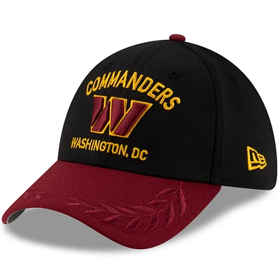 Men's New Era Black/Burgundy Washington Commanders 2025 NFL Draft 39THIRTY Flex Hat