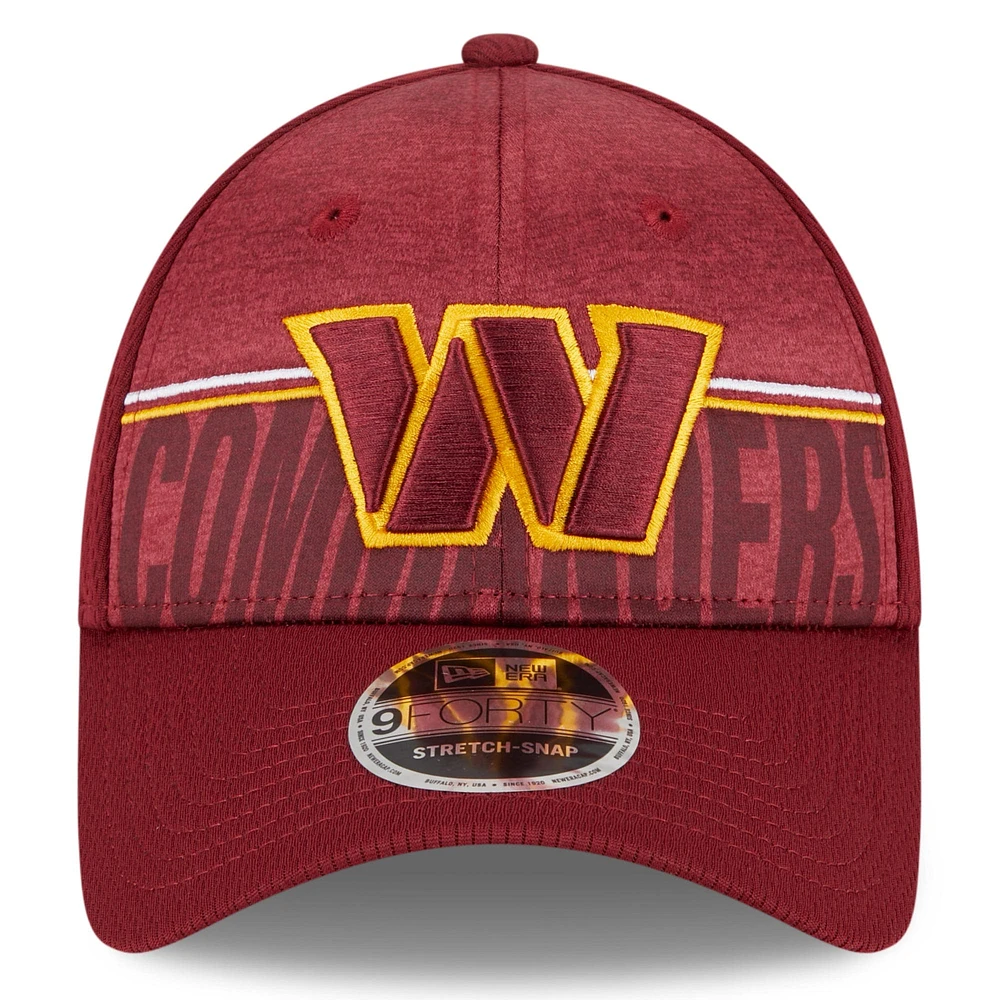 Men's New Era Burgundy Washington Commanders 2023 NFL Training Camp 9FORTY Adjustable Hat