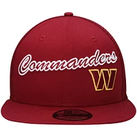 Men's New Era Burgundy Washington Commanders Lit Trucker 9FIFTY Snapback Hat