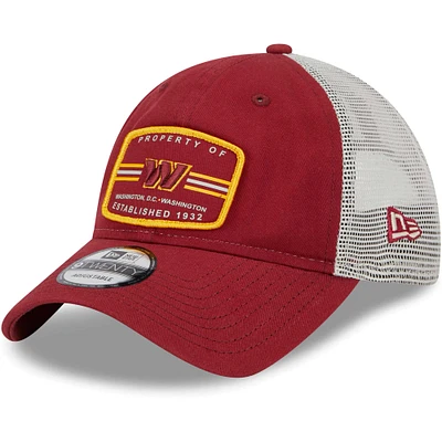 Men's New Era  Burgundy Washington Commanders Property Trucker 9TWENTY Adjustable Hat