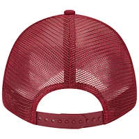 Men's New Era Cream/Burgundy Washington Commanders Team Stripe Trucker 9FORTY Snapback Hat