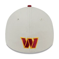 Men's New Era  Cream Washington Commanders 2023 NFL Draft 39THIRTY Flex Hat