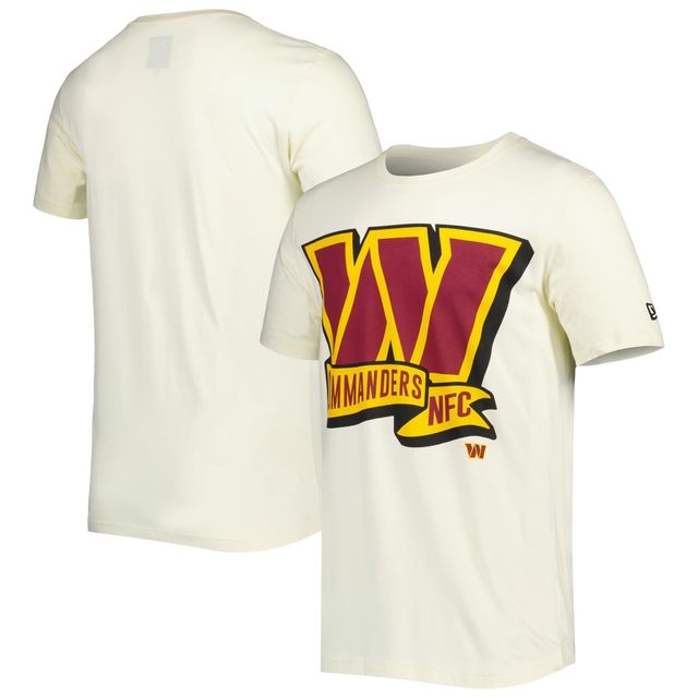 T-shirt New Era crème Washington Commanders Sideline Chrome pour homme
